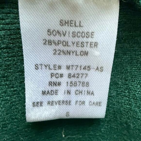 Altar’d State Womens S Emerald Green Crop Mock Neck Long Sleeve - Picture 6 of 7